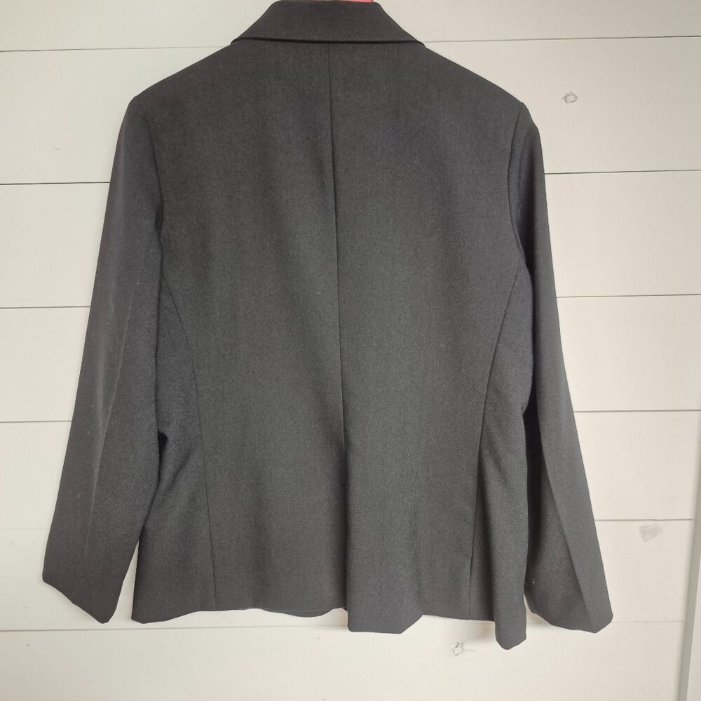 Glen Echo Sportswear Black Blazer Jacket Womens Sz M 2-Button Front Pockets - Picture 6 of 6